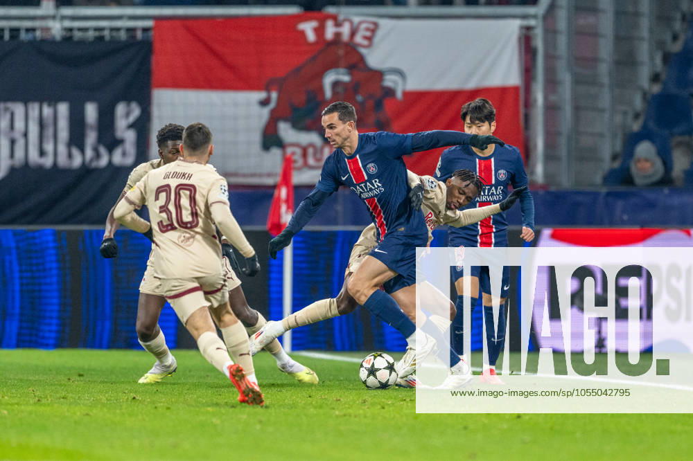SOCCER - UEFA CL, RBS vs PSG SALZBURG,AUSTRIA,10.DEC.24 - SOCCER - UEFA Champions League, Red Bull Salzburg vs Paris Saint German. Image shows Fabian Ruiz (PSG). GEPAxpictures xWolfgangxKofler
