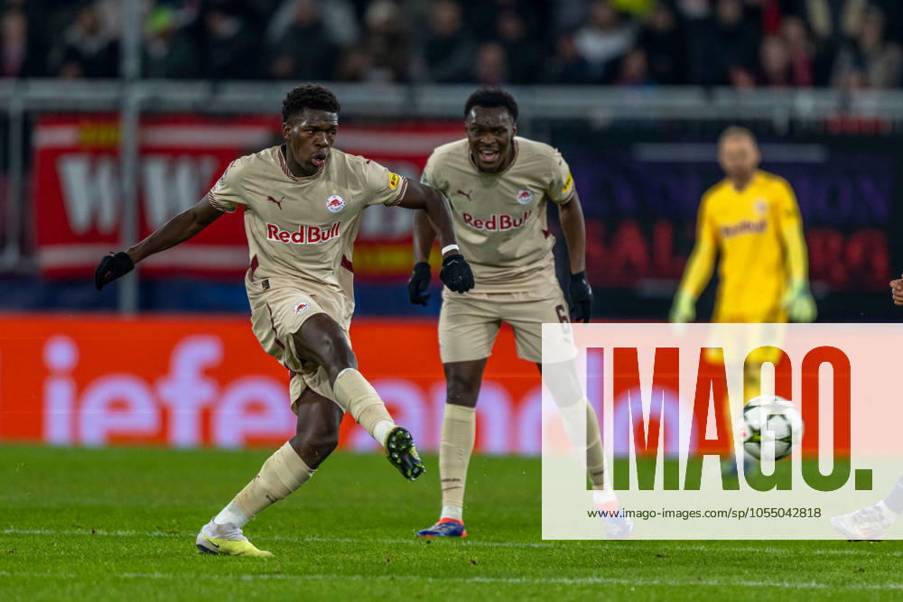SOCCER - UEFA CL, RBS vs PSG SALZBURG,AUSTRIA,10.DEC.24 - SOCCER - UEFA Champions League, Red Bull Salzburg vs Paris Saint German. Image shows Lucas Gourna-Douath (RBS). GEPAxpictures xWolfgangxKofler
