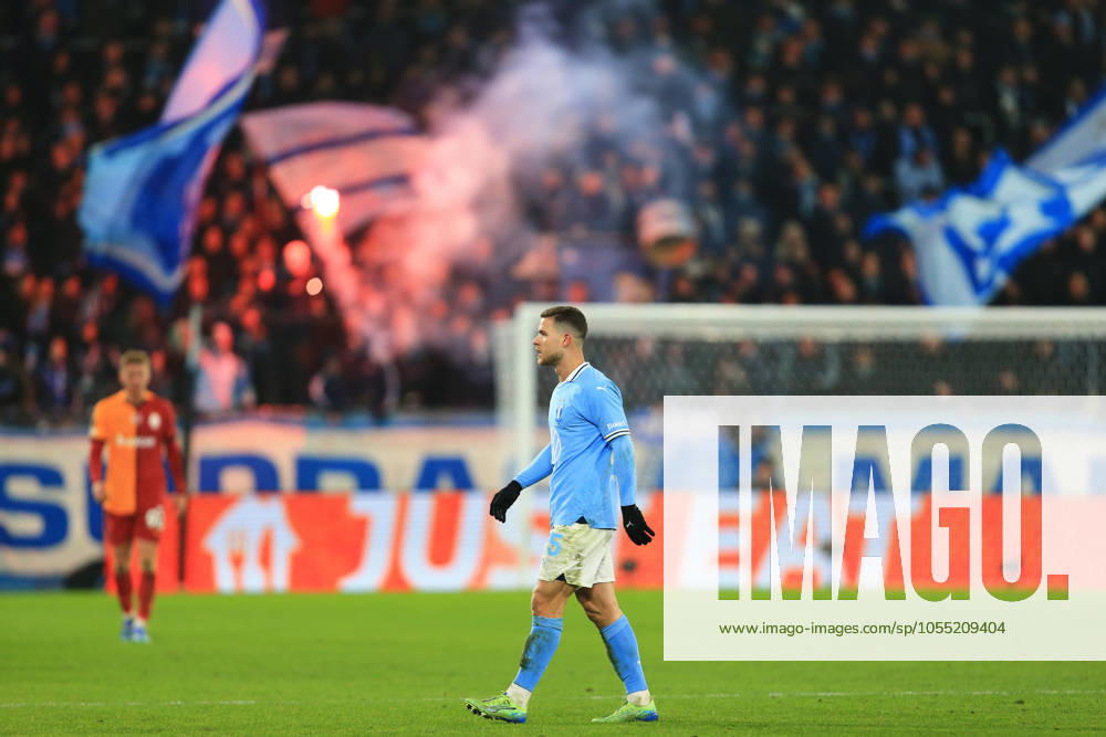 Malmo FF v Galatasaray, UEFA Europa League football, Malmoe, Sweden Malmo, Sweden. 12th, December 2024. Busanello (25) of Malmo FF seen during the UEFA Europa League match between Malmo FF and Galatasaray at Eleda Stadion in Malmoe. Sweden, Malmö