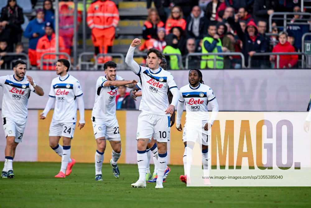 Atalanta s streaker Nicol& xf2; Zaniolo celebrates after scoring the goal for 0-1 during the Serie A soccer match between Cagliari Calcio and Atalanta at the Unipol Domus in Cagliari, Sardinia - Friday, 14 December 2024. - Soccer