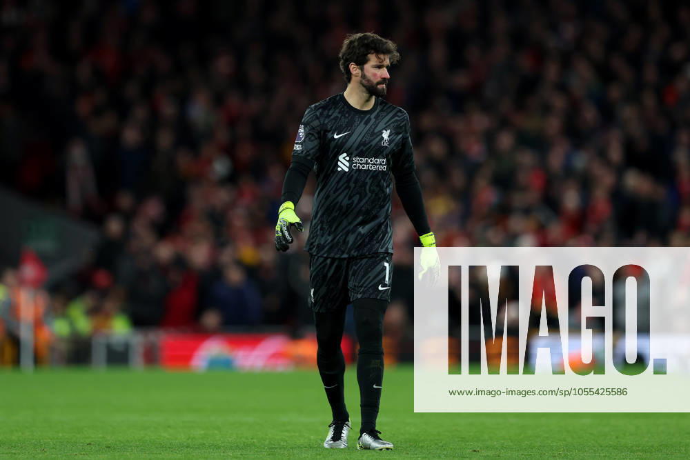 Alisson Becker of Liverpool Liverpool v Fulham, Premier League, Football, Anfield, Liverpool, UK - 14 Dec 2024
