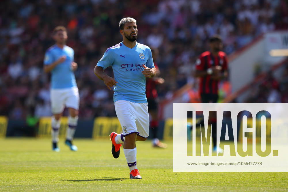 Bournemouth v Manchester City - Premier League - Vitality Stadium August 25, 2019, Bournemouth, United Kingdom: Sergio Aguero of Manchester City during the Premier League match at the Vitality Stadium, Bournemouth. Picture date: 25th August 2019. Picture credit should read: Craig Mercer Sportimage Bournemouth United Kingdom