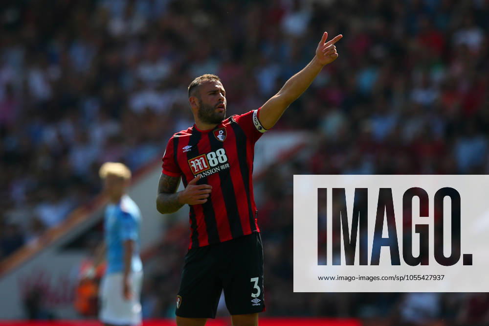 Bournemouth v Manchester City - Premier League - Vitality Stadium August 25, 2019, Bournemouth, United Kingdom: Steve Cook of Bournemouth gestures during the Premier League match at the Vitality Stadium, Bournemouth. Picture date: 25th August 2019. Picture credit should read: Craig Mercer Sportimage Bournemouth United Kingdom