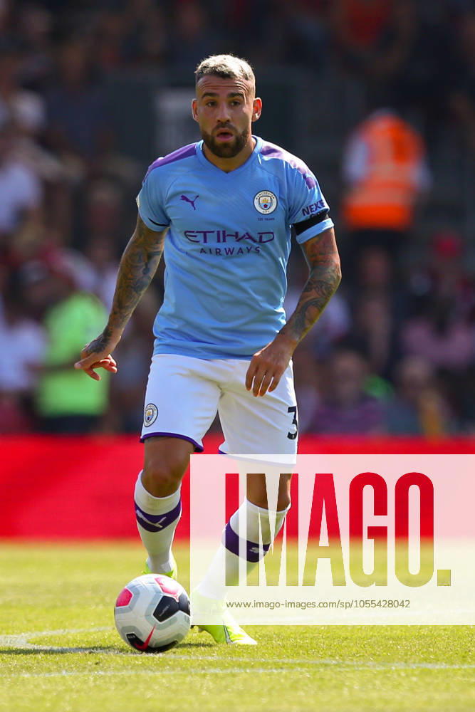 Bournemouth v Manchester City - Premier League - Vitality Stadium August 25, 2019, Bournemouth, United Kingdom: Nicolas Otamendi of Manchester City in action during the Premier League match at the Vitality Stadium, Bournemouth. Picture date: 25th August 2019. Picture credit should read: Craig Mercer Sportimage Bournemouth United Kingdom