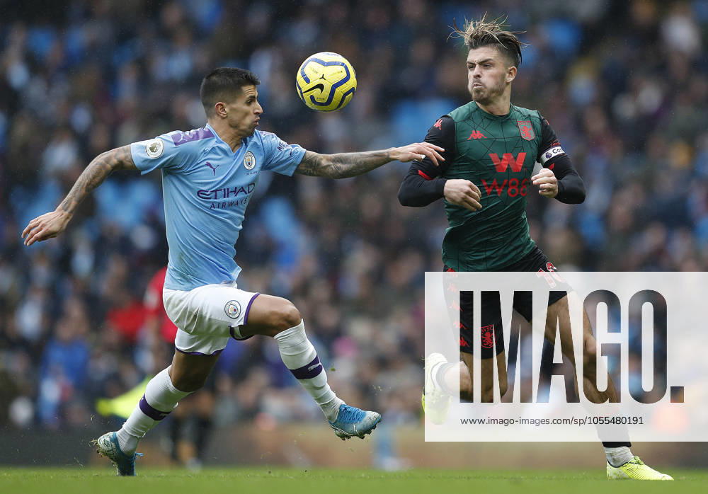 Manchester City v Aston Villa - Premier League - Etihad Stadium October 26, 2019, Manchester, United Kingdom: Joao Cancelo of Manchester City challenges Jack Grealish of Aston Villa during the Premier League match at the Etihad Stadium, Manchester. Picture date: 26th October 2019. Picture credit should read: Darren Staples Sportimage Manchester United Kingdom