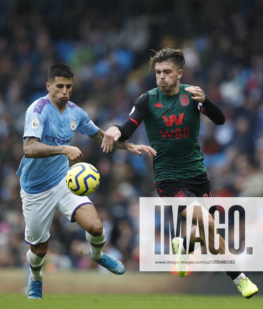 Manchester City v Aston Villa - Premier League - Etihad Stadium October 26, 2019, Manchester, United Kingdom: Joao Cancelo of Manchester City challenges Jack Grealish of Aston Villa during the Premier League match at the Etihad Stadium, Manchester. Picture date: 26th October 2019. Picture credit should read: Darren Staples Sportimage Manchester United Kingdom