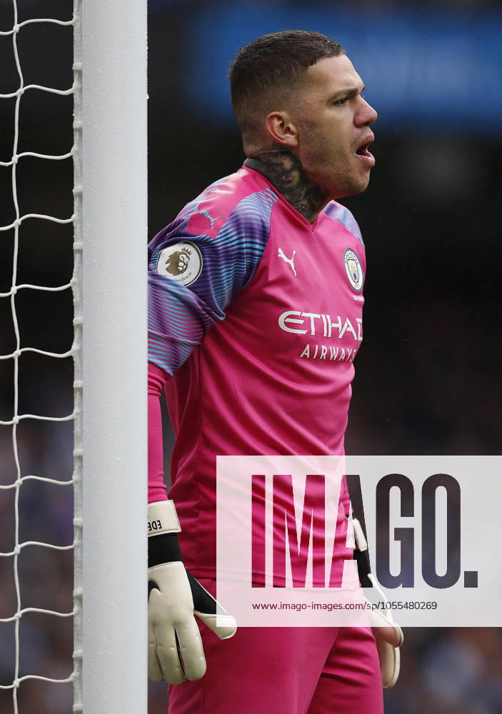 Manchester City v Aston Villa - Premier League - Etihad Stadium October 26, 2019, Manchester, United Kingdom: Ederson of Manchester City during the Premier League match against Aston Villa at the Etihad Stadium, Manchester. Picture date: 26th October 2019. Picture credit should read: Darren Staples Sportimage Manchester United Kingdom