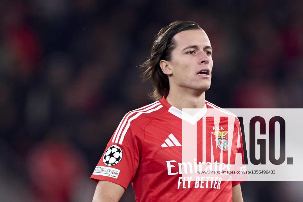 SL Benfica v Bologna FC 1909 - UEFA Champions League 2024 25 League Phase MD6 Alvaro Carreras of SL Benfica reacts during the UEFA Champions League match between SL Benfica and Bologna FC 1909 at Estadio Da Luz in Lisbon, Portugal, on December 11, 2024. Lisbon, Portugal Portugal