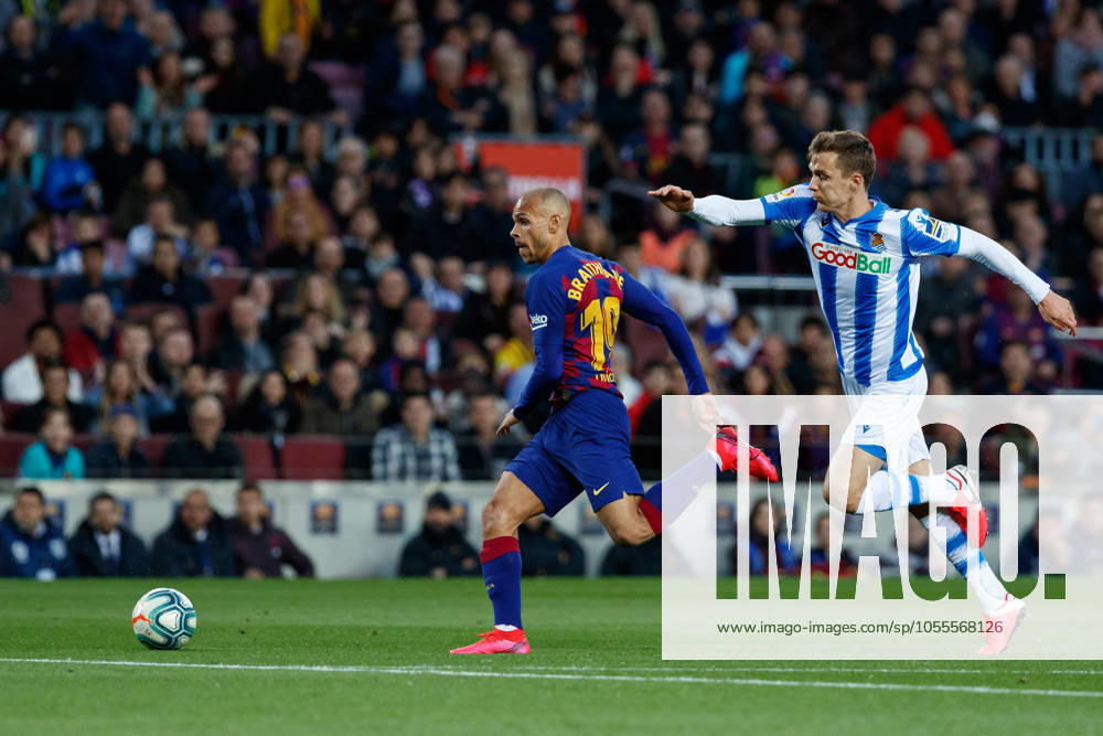 FC Barcelona, Barca v Real Sociedad - La Liga BARCELONA, SPAIN - MARCH 07:.Braithwaite of FC Barcelona in action during the Liga match between FC Barcelona and Real Sociedad at Camp Nou on March 07, 2020 in Barcelona, Spain. (Photo by DAX ESPA-Images) Barcelona Barcelona USA