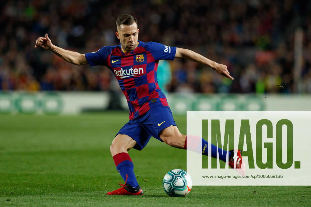 FC Barcelona, Barca v Real Sociedad - La Liga BARCELONA, SPAIN - MARCH 07:.Jordi Alba of FC Barcelona in action during the Liga match between FC Barcelona and Real Sociedad at Camp Nou on March 07, 2020 in Barcelona, Spain. (Photo by DAX ESPA-Images) Barcelona Barcelona USA