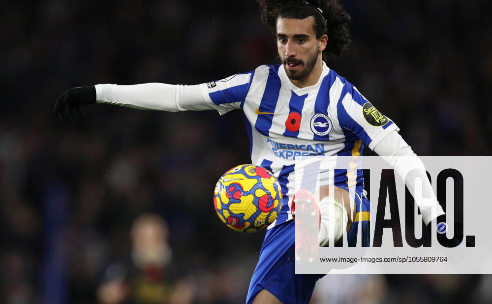 Brighton and Hove Albion v Newcastle United - Premier League - AMEX Stadium November 6, 2021, Brighton and Hove, United Kingdom: Brighton and Hove, England, 6th November 2021. Marc Cucurella of Brighton and Hove Albion during the Premier League match at the AMEX Stadium, Brighton and Hove. Picture credit should read: Paul Terry Sportimage Brighton and Hove United Kingdom