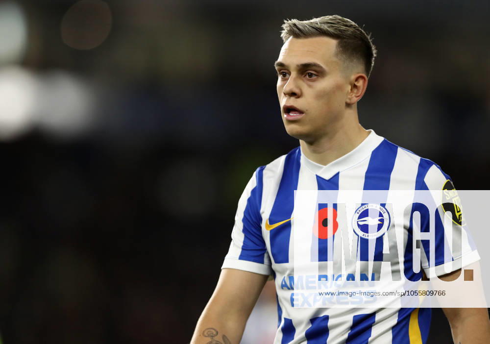 Brighton and Hove Albion v Newcastle United - Premier League - AMEX Stadium November 6, 2021, Brighton and Hove, United Kingdom: Brighton and Hove, England, 6th November 2021. Leandro Trossard of Brighton and Hove Albion during the Premier League match at the AMEX Stadium, Brighton and Hove. Picture credit should read: Paul Terry Sportimage Brighton and Hove United Kingdom