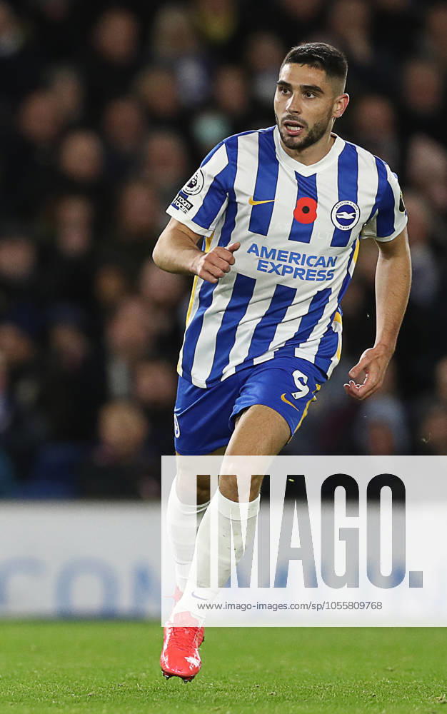 Brighton and Hove Albion v Newcastle United - Premier League - AMEX Stadium November 6, 2021, Brighton and Hove, United Kingdom: Brighton and Hove, England, 6th November 2021. Neal Maupay of Brighton and Hove Albion during the Premier League match at the AMEX Stadium, Brighton and Hove. Picture credit should read: Paul Terry Sportimage Brighton and Hove United Kingdom