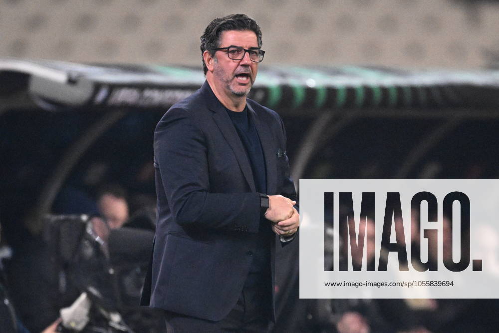 Rui Carlos Pinho Da Vitoria coach of Panathinaikos in action during the UEFA Conference League league phase matchday 6 soccer match between Panathinaikos and FC Dinamo-Minsk held in Olympic Athletic Center of Athens in Athens, Greece, 19 December 2024. IMAGO ONE INCH PRODUCTIONS ATHENS Greece