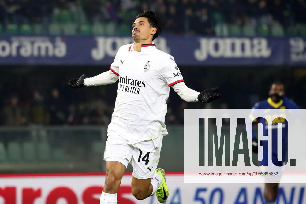 AC Milan s Tijjani Reijnders celebration goal 0-1 In action during the Serie A enilive soccer match between Hellas Verona and Milan at the Marcantonio Bentegodi Stadium, north Est Italy - Friday, December 20, 2024. - Soccer