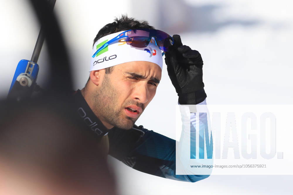 Biathlon: IBU World Championsihips Martin Fourcade (FRA) during the 10km sprint at the IBU Biathlon World Championships, Saturday, Feb. 15, 2020, at Anterselva Antholz, Italy. (Pierre Teyssot Image of Anterselva - Antholz Italy