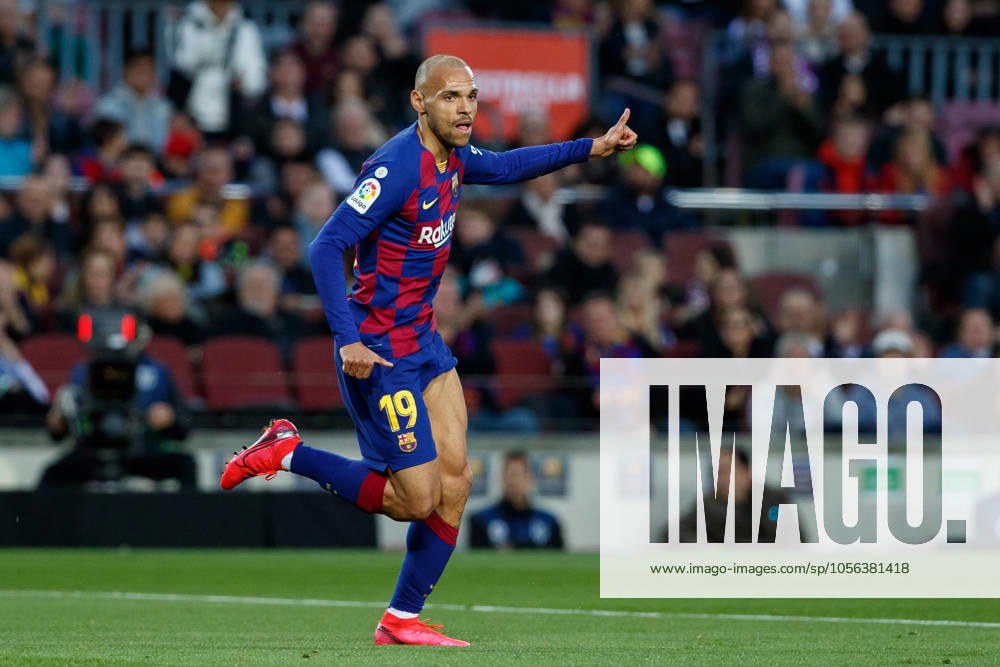 Soccer: La Liga FC Barcelona, Barca vs Real Sociedad Braithwaite of FC Barcelona in action during the Liga match between FC Barcelona and Real Sociedad at Camp Nou, Saturday, March 7, 2020, in Barcelona, Spain. (ESPA-Images Image of Barcelona Barcelona Spain