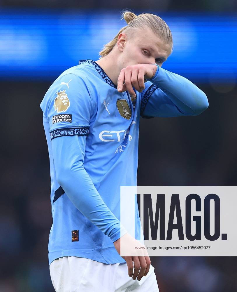 Erling Haaland of Manchester City looks dejected Manchester City v Everton, Premier League, Football, Etihad Stadium, Manchester, UK - 26 Dec 2024