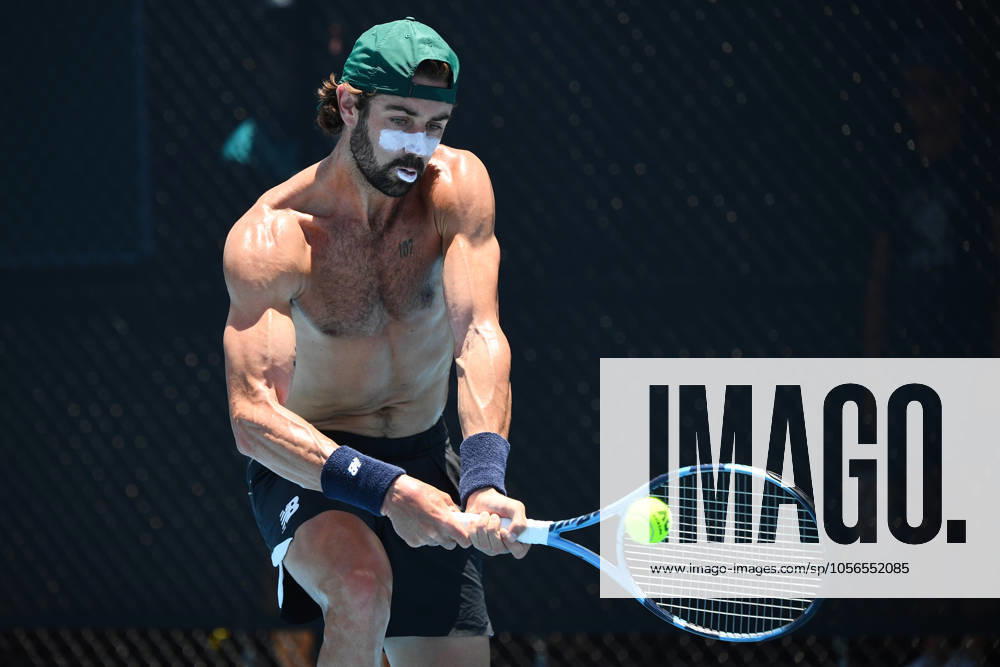 KW52 TENNIS BRISBANE INTERNATIONAL PREVIEW, Jordan Thompson of Australia has a practice session prior to the Brisbane International at Queensland Tennis Centre in Brisbane, Saturday, December 28, 2024. ( NO ARCHIVING, , NO USE IN BOOKS WITHOUT CONSENT Brisbane Queensland Australia