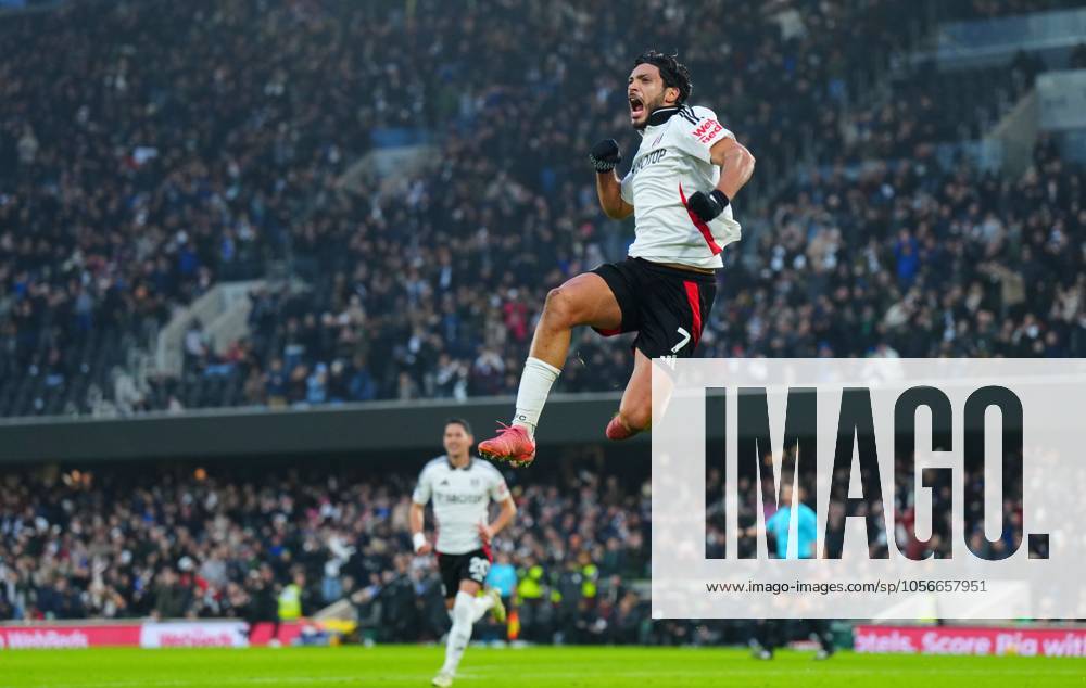 KW52 Raul Jimenez of Fulham celebrates scoring the opening goal Fulham v AFC Bournemouth, Premier League, Football, Craven Cottage, London, UK - 29 Dec 2024
