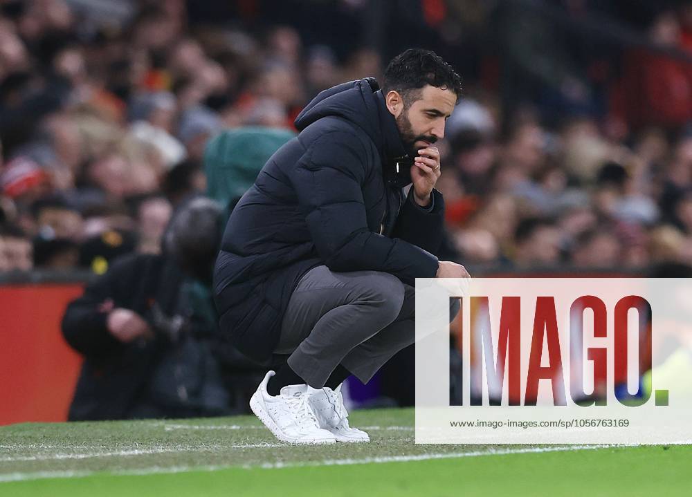 Manchester United, ManU manager Ruben Amorim looks thoughtful Manchester United v Newcastle United, Premier League, Football, Old Trafford, Manchester, UK - 30 Dec 2024