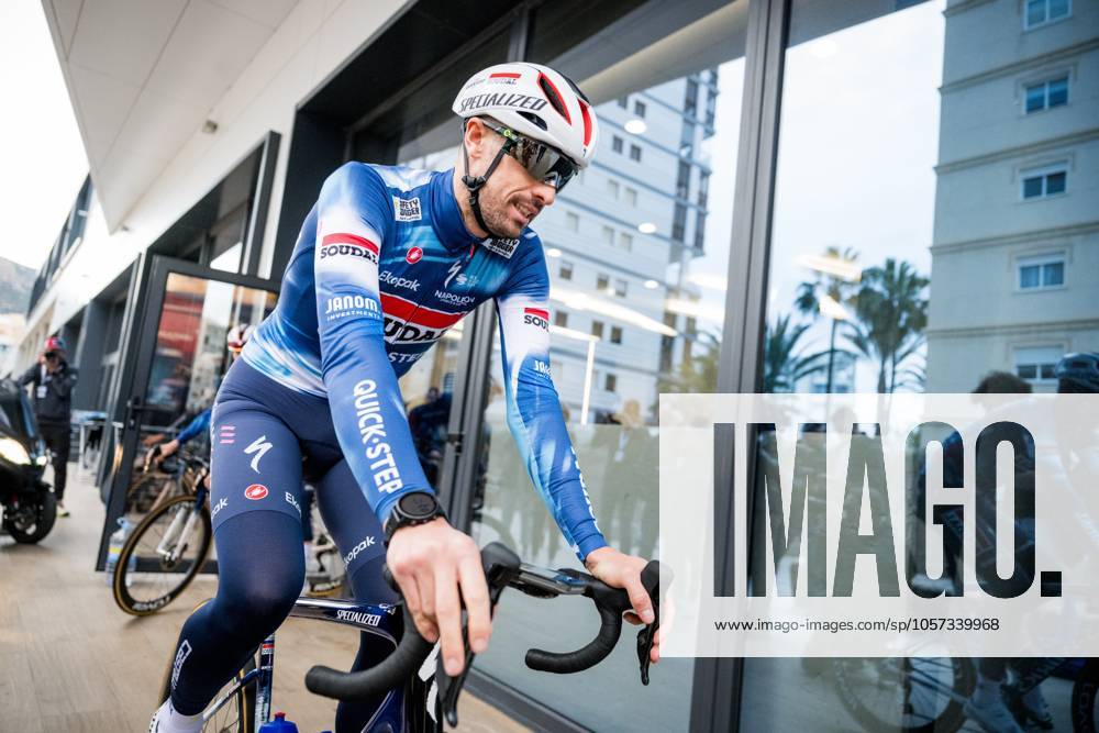 Italian Mattia Cattaneo of Soudal Quick-Step pictured in action during the media day of the Soudal Quick-Step cycling team in Calpe, Spain, Thursday 09 January 2025. JASPERxJACOBS x109998619x