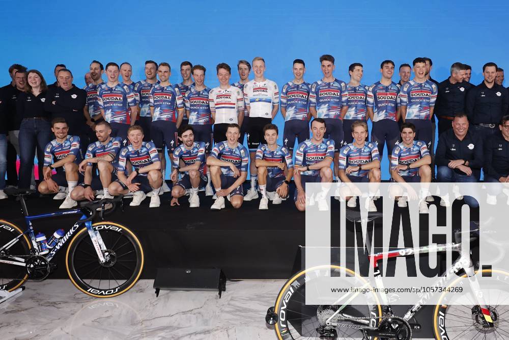 2025 Soudal Quick-Step Team Presentation CALP, SPAIN - JANUARY 09 : pictured during the 2025 team presentation of the Soudal Quick-Step pro cycling team on January 9, 2025 in Calp, SPAIN, 09 01 2025 Calp SPAIN