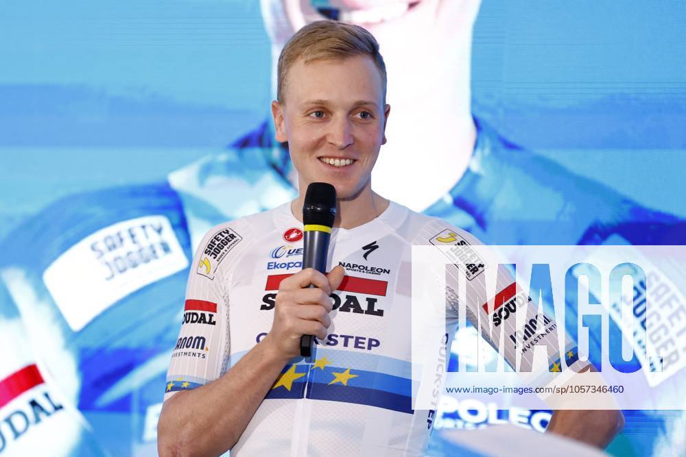 2025 Soudal Quick-Step Team Presentation CALP, SPAIN - JANUARY 09 : Merlier Tim (BEL) of Soudal - Quick Step pictured during the 2025 team presentation of the Soudal Quick-Step pro cycling team on January 9, 2025 in Calp, SPAIN, 09 01 2025 Calp SPAIN