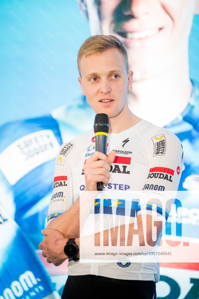 Belgian Tim Merlier of Soudal Quick-Step pictured during the media day of the Soudal Quick-Step cycling team in Calpe, Spain, Thursday 09 January 2025. JASPERxJACOBS x110010847x