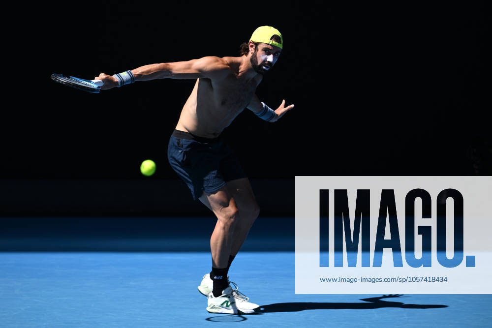 TENNIS AUSTRALIAN OPEN PRACTICE, Jordan Thompson of Australia during a practice session ahead of the Australian Open at Melbourne Park in Melbourne, Saturday, January 11, 2025. ( NO ARCHIVING, , NO USE IN BOOKS WITHOUT CONSENT Melbourne Victoria Australia