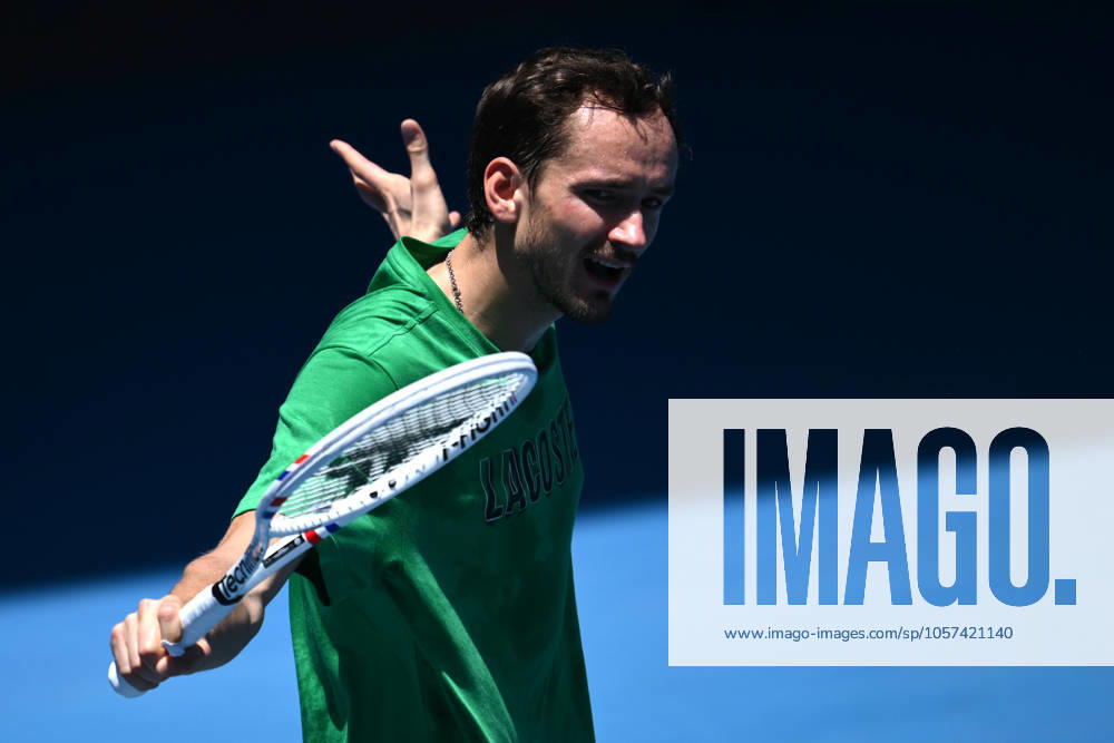 TENNIS AUSTRALIAN OPEN PRACTICE, Daniil Medvedev of Russia during a practice session ahead of the Australian Open at Melbourne Park in Melbourne, Saturday, January 11, 2025. ( NO ARCHIVING, , NO USE IN BOOKS WITHOUT CONSENT Melbourne Victoria Australia