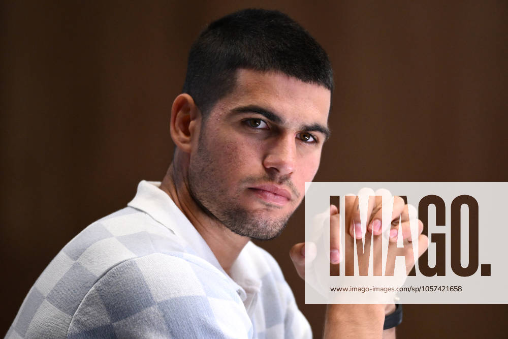 TENNIS AUSTRALIAN OPEN PRACTICE, Carlos Alcaraz of Spain during a press conference, PK, Pressekonferenz ahead of the Australian Open at Melbourne Park in Melbourne, Saturday, January 11, 2025. ( NO ARCHIVING, , NO USE IN BOOKS WITHOUT CONSENT Melbourne Victoria Australia