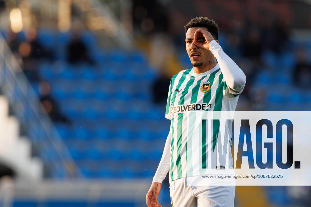 Clayton seen in action celebrating after scoring goal during Taca De Portugal game between teams of Casa Pia AC and Rio Ave FC at Estadio Municipal Rio Maior (Maciej Rogowski) Rio Maior Estadio Municipal Rio Maior Portugal