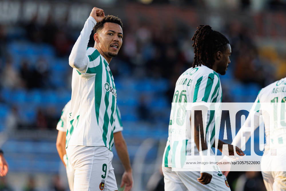 Clayton seen in action celebrating after scoring goal during Taca De Portugal game between teams of Casa Pia AC and Rio Ave FC at Estadio Municipal Rio Maior (Maciej Rogowski) Rio Maior Estadio Municipal Rio Maior Portugal