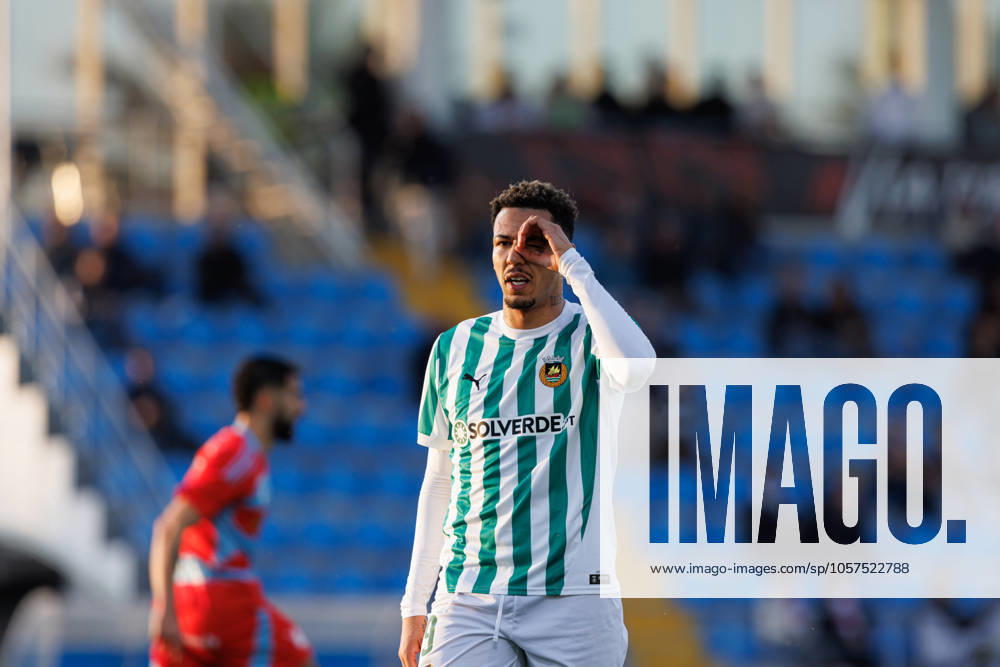 Clayton seen in action celebrating after scoring goal during Taca De Portugal game between teams of Casa Pia AC and Rio Ave FC at Estadio Municipal Rio Maior (Maciej Rogowski) Rio Maior Estadio Municipal Rio Maior Portugal