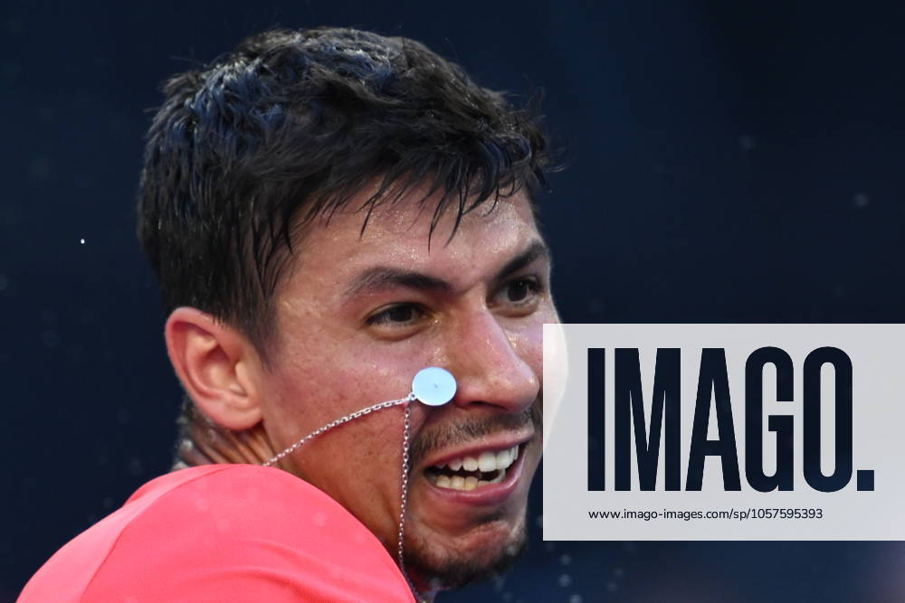TENNIS AUSTRALIAN OPEN, Alexei Popyrin of Australia during his round 1 match against Corentin Moutet of France during the 2025 Australian Open at Melbourne Park in Melbourne, Tuesday, January 14, 2025. ( NO ARCHIVING, , NO USE IN BOOKS WITHOUT CONSENT MELBOURNE VICTORIA AUSTRALIA
