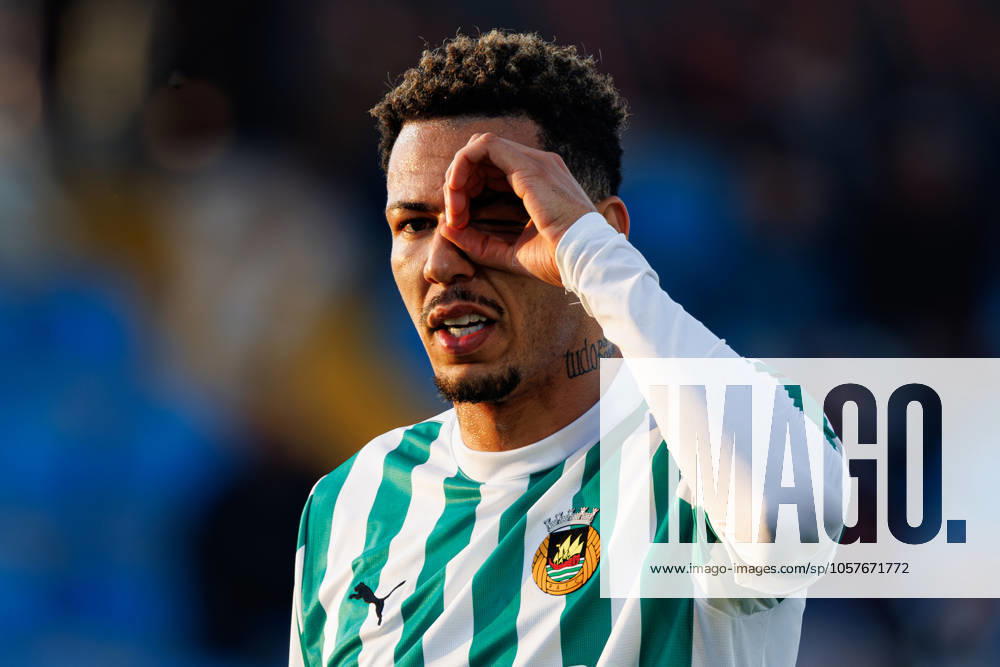 Clayton seen in action celebrating after scoring goal during Taca De Portugal game between teams of Casa Pia AC and Rio Ave FC at Estadio Municipal Rio Maior (Maciej Rogowski) Rio Maior Estadio Municipal Rio Maior Portugal
