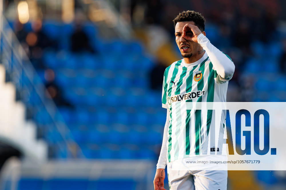 Clayton seen in action celebrating after scoring goal during Taca De Portugal game between teams of Casa Pia AC and Rio Ave FC at Estadio Municipal Rio Maior (Maciej Rogowski) Rio Maior Estadio Municipal Rio Maior Portugal