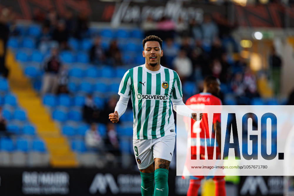 Clayton seen in action celebrating after scoring goal during Taca De Portugal game between teams of Casa Pia AC and Rio Ave FC at Estadio Municipal Rio Maior (Maciej Rogowski) Rio Maior Estadio Municipal Rio Maior Portugal