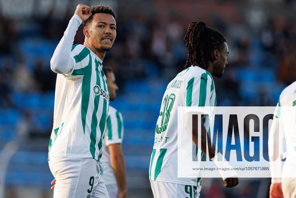 Clayton seen in action celebrating after scoring goal during Taca De Portugal game between teams of Casa Pia AC and Rio Ave FC at Estadio Municipal Rio Maior (Maciej Rogowski) Rio Maior Estadio Municipal Rio Maior Portugal
