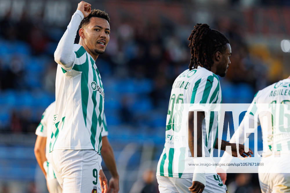 Clayton seen in action celebrating after scoring goal during Taca De Portugal game between teams of Casa Pia AC and Rio Ave FC at Estadio Municipal Rio Maior (Maciej Rogowski) Rio Maior Estadio Municipal Rio Maior Portugal