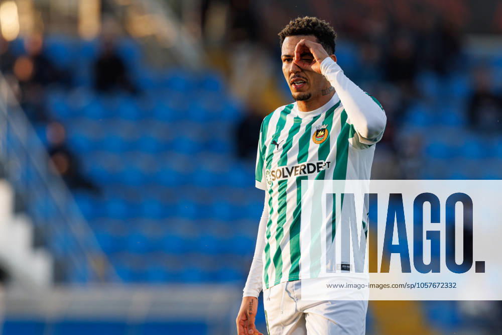 Clayton seen in action celebrating after scoring goal during Taca De Portugal game between teams of Casa Pia AC and Rio Ave FC at Estadio Municipal Rio Maior (Maciej Rogowski) Rio Maior Estadio Municipal Rio Maior Portugal