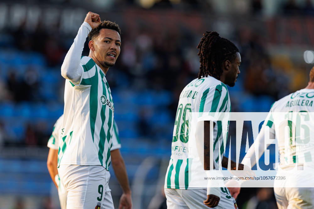 Clayton seen in action celebrating after scoring goal during Taca De Portugal game between teams of Casa Pia AC and Rio Ave FC at Estadio Municipal Rio Maior (Maciej Rogowski) Rio Maior Estadio Municipal Rio Maior Portugal