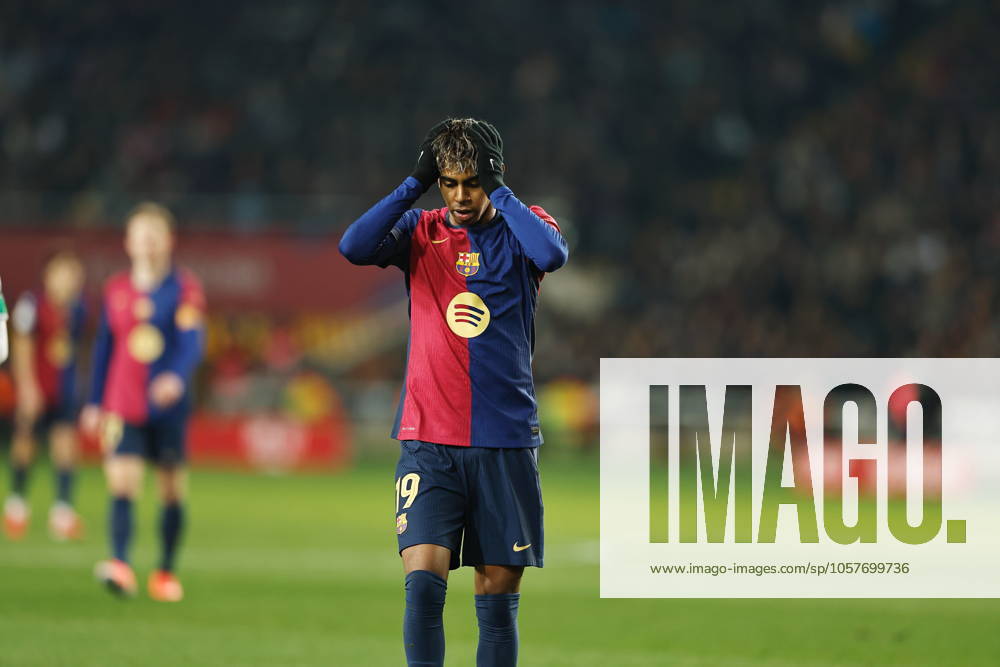 Lamine Yamal (Barcelona), JANUARY 15, 2025 - Football Soccer : Yamal regret after miss chance during Spanish Copa del Rey Mapfre round 0f 16 match between FC Barcelona, Barca 5-1 Real Betis Balompie at the Estadi Olimpic Lluis Companys in Barcelona, Spain. Noxthirdxpartyxsales (278682206)