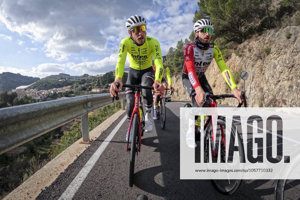 Intermarche Wanty Cycling Team Winter Training Camp {year} L ALFAS DEL PI, SPAIN - JANUARY 16 : Rutsch Jonas (GER) of Intermarche - Wanty, Rota Lorenzo (ITA) of Intermarche - Wanty pictured during a training session at the Intermarche Wanty UCI World Team winter stage camp as part of the preparation for the new 2025 season on January 16, 2025 in L Alfas del Pi, Spain, 16 01 2025 L Alfas del Pi Spain