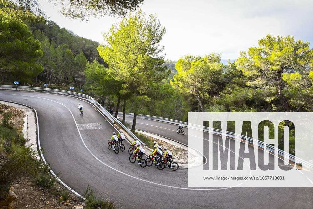 Intermarche Wanty Cycling Team Winter Training Camp {year} L ALFAS DEL PI, SPAIN - JANUARY 16 : Riders of Intermarche - Wanty pictured during a training session at the Intermarche Wanty UCI World Team winter stage camp as part of the preparation for the new 2025 season on January 16, 2025 in L Alfas del Pi, Spain, 16 01 2025 L Alfas del Pi Spain