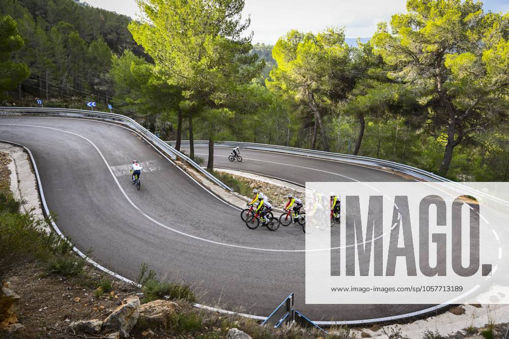 Intermarche Wanty Cycling Team Winter Training Camp {year} L ALFAS DEL PI, SPAIN - JANUARY 16 : Riders of Intermarche - Wanty pictured during a training session at the Intermarche Wanty UCI World Team winter stage camp as part of the preparation for the new 2025 season on January 16, 2025 in L Alfas del Pi, Spain, 16 01 2025 L Alfas del Pi Spain