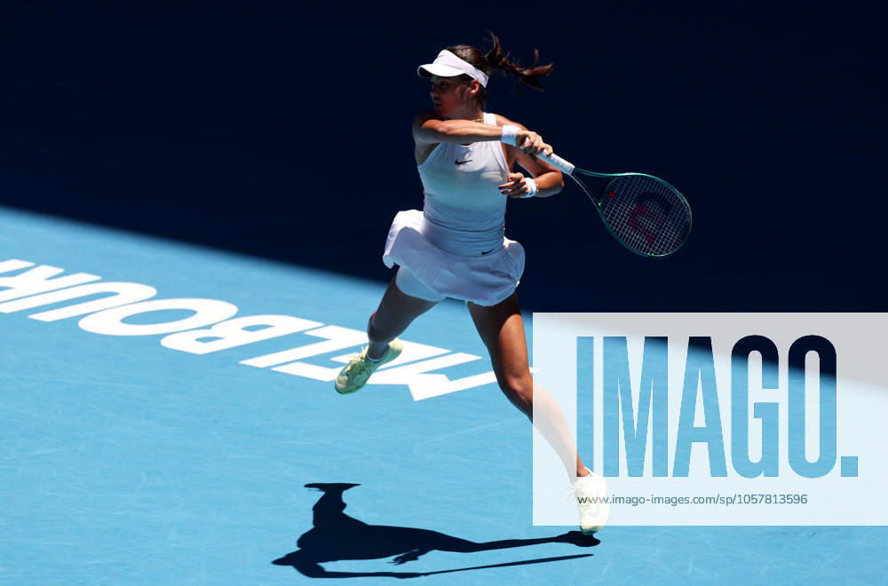 Emma Raducanu of GBR in action Australian Open, Day Seven, Tennis, Melbourne Park, Melbourne, Australia - 18 Jan 2025