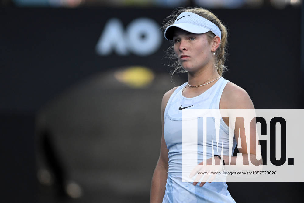 TENNIS AUSTRALIAN OPEN, Emerson Jones of Australia during her round one girls singles match against Anastasia Lizunova of Russia during the 2025 Australian Open at Melbourne Park in Melbourne, Saturday, January 18, 2025. ( NO ARCHIVING, , NO USE IN BOOKS WITHOUT CONSENT MELBOURNE VICTORIA AUSTRALIA