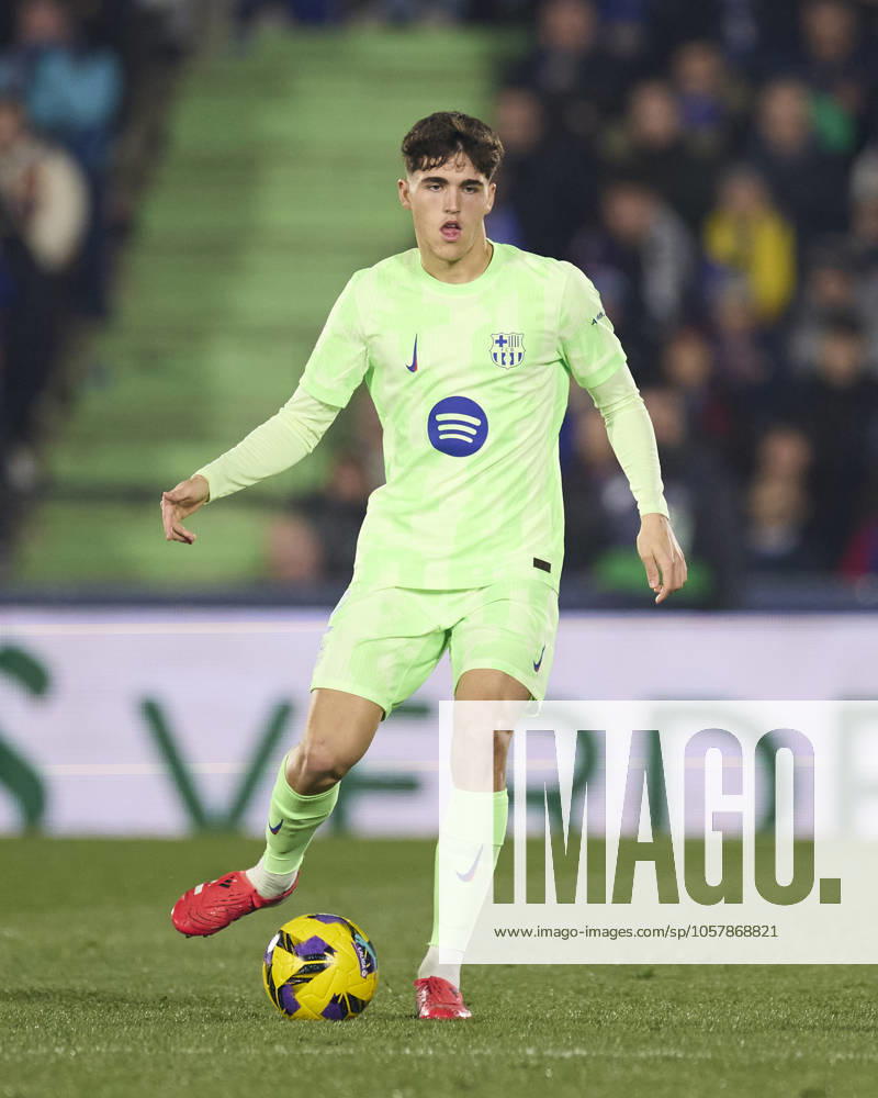 Getafe CF v FC Barcelona, Barca - LaLiga EA Sports Pau Cubarsi of FC Barcelona in action during the LaLiga EA Sports match between Getafe CF and FC Barcelona at Coliseum Alfonso Perez on January 18, 2025, in Getafe, Spain. Getafe Coliseum Alfonso Perez Madrid Spain RL_GETvFCB_000028